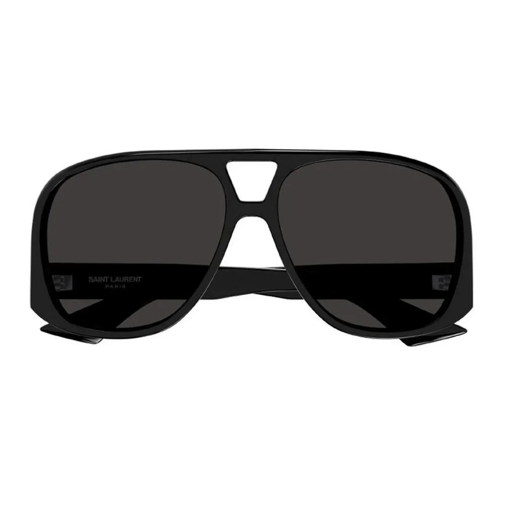 NEW SL652/F SOLACE 001 SAINT LAURENT SUNGLASSES BLACK AVIATOR UNISEX EYE…